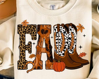 Cowboy Checkered Fall Png, Fall Pumpkin Png, Howdy PNG, Fall Png, Autumn Shirt Design, cowboy boots cow, Western Halloween Ghost Sublimation