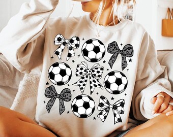 Retro Soccer Bow Png, Soccer Bow Png, Game Day, Coquette Soccer Png Shirt Design, Soccer Mom Png, Soccer Mama Png, Fall Sports Png