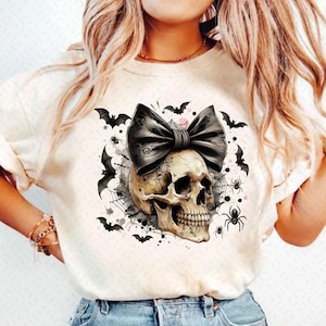 Halloween Skull Bow png, Coquette Bow Halloween png, Halloween png, Skeleton png, Spooky Season png, Coquette png, Sublimation png designs