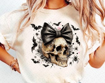 Halloween Skull Bow png, Coquette Bow Halloween png, Halloween png, Skeleton png, Spooky Season png, Coquette png, Sublimation png designs