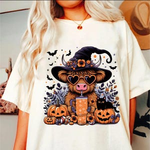 Halloween Highland Cow PNG, Bull Png,Retro Halloween Png, Ghost Cows Png, Funny Cow Png,Fall Png,Spooky Season,Cow Halloween png Sublimation