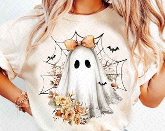 Halloween Lace Ghost Png, Spooky Coquette Png, Girly Ghost Lacey Ghost Png, Spooky Season Png, Ghost Floral Halloween Mama, Sublimation