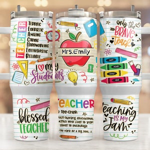 Personalized Teacher 40oz Tumbler, Teacher Life Tumbler,40oz Quencher Tumbler,Sublimation Tumbler,Back To School, Teacher Gift, Teacher 40oz