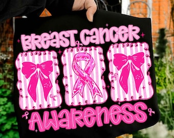 Coquette Breast Cancer Png, Breast Cancer Awareness Shirt, In October We Wear Pink Png, Breast Cancer Support Png, Pink Ribbon Png