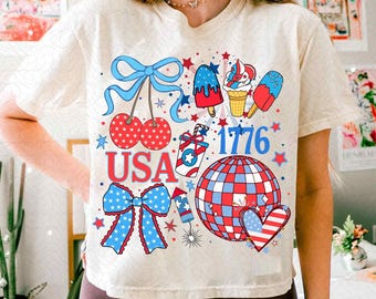America Preppy Coquette USA Png, 4th of July Png, Girly Memorial Day PNG, Vintage Usa Png, Retro Independence Day png, Patriotic Shirt Png