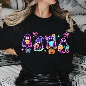 Coquette Halloween Neon Png, Halloween Ghost Neon png, Halloween Mama Png, Spooky Season Png, Social Club Png, Girly Coquette Bow Png