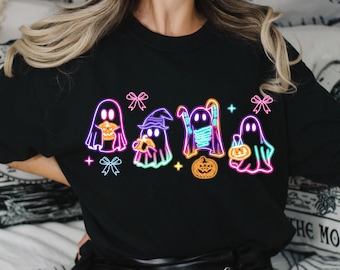 Coquette Halloween Neon Png, Halloween Ghost Neon png, Halloween Mama Png, Spooky Season Png, Social Club Png, Girly Coquette Bow Png