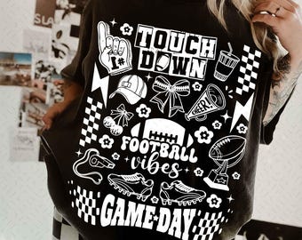 Vintage Football PNG, Football Png, Football Season Sublimation Design, Trendy Football Png, Game Day Png, Touchdown Png, Football Vibes