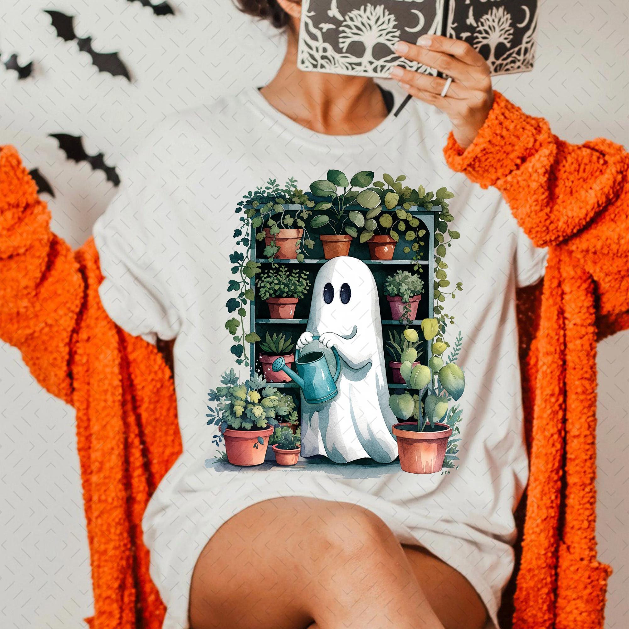 Ghost Plant Lady Png, Halloween Plants Png, Ghost Plant Png, Halloween ...