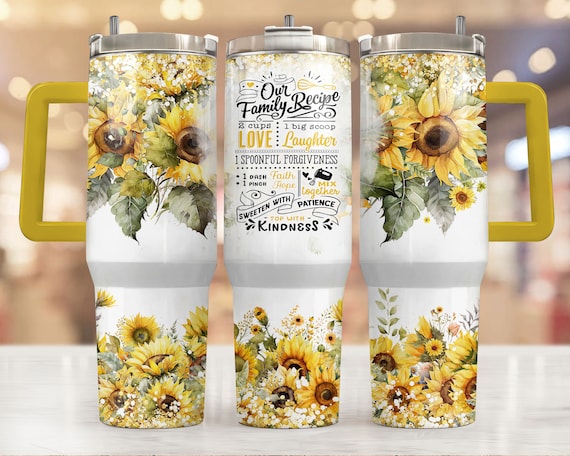 Bee Tumbler Wrap 40 oz Quencher, Sublimation Design