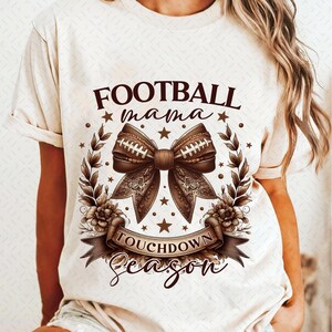 Football Mama Bow Png, Fall Coquette Bow PNG, Touchdown Season Shirt Png, Football Sport Png, Football Mom Png, Game Day Sublimation Designs