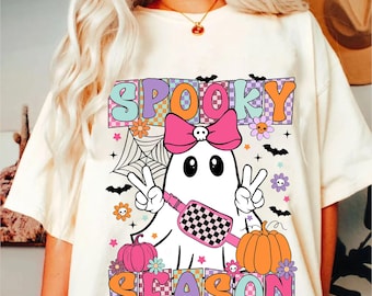 Halloween Ghost Png, Spooky Season Png, Halloween PNG, Halloween Shirt Png Design, Retro Halloween Png, Spooky vibes Png