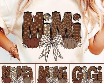 Herfst Nana Mimi Gigi PNG, herfstcoquette pompoen, Fall Vibes png, herfstcoquette, Coquette Nana sublimatie downloaden, Instant Downloa