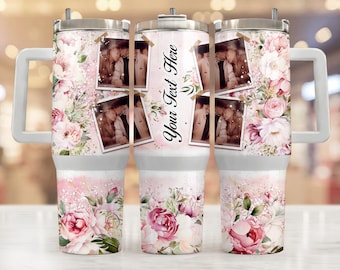 Personalized Photo 40oz Tumbler, Custom Photo 40oz Quencher Tumbler, Handle Tumbler Wrap,Valentines Day, 40oz Tumbler Wrap, Digital Download