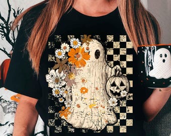 Halloween herfstspook png, girly pompoen png, boho bloemen herfst png, Halloween png, herfstsfeer png, spookachtig seizoen png, boo png