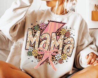 Maman florale png, maman coquette noeud Png, maman éclair png, maman florale, maman groovy png, maman groovy, maman graphique, maman florale png