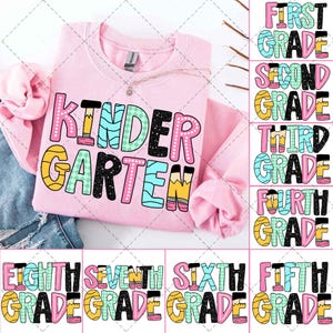 Retro Back To School Teacher Bundle, Grade Levels png, First Day of School png, Elementary school png, Teacher Shirt, Gift for Teacher