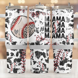 Baseball Mama 40oz Tumbler Wrap, 40 oz Tumbler Sublimation Design, Baseball Mama 40oz Png, Seamless 40oz Quencher Tumbler Wrap/ PNG Tumbler