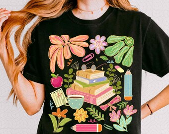 Boho Floral Teacher Png, Last Day of School Png, Preppy Teacher Appreciation Gift, Teacher Wildflowers Png, Retro Teacher Life Sublimation
