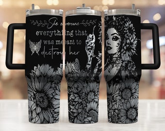 Daily Affirmations Tumbler Wrap Laser Svg, 40oz Laser Engraved Tumbler Wrap, Sunflower 40 oz Tumbler Laser File Design Laser Engraving Svg