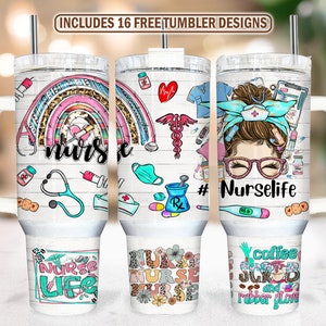Nurse 40oz tumbler png sublimation design download, Nurse png, Nurse tumbler png, medical png, sublimate designs download, 40oz Tumbler Wrap