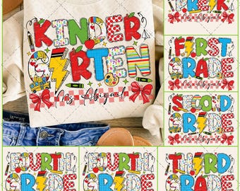 Back To School Bundle Teacher Png, Kindergarten Png, Back To School Teacher Design, Teacher Shirt Design, First Day School Png Sublimation