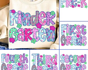 Preppy Back to School Bundle PNG, Coquette Teacher First Day of School Shirt Design, Girly Back to School Teacher, Pre-k 1st/2nd/3rd Grade