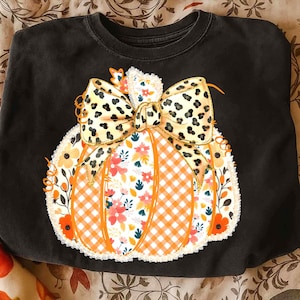 Preppy Fall Pumpkin Lace png, Coquette Fall png, Shabby Chic Cottage Core Ditsy Flowers Fall png, Autumn png, Girly Floral Fall png, Plaid