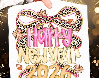 Coquette New Year 2026 PNG, Retro Disco Bow (Digital Download)
