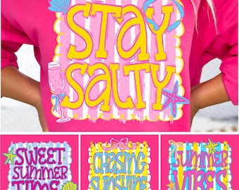 Sunshine Png, Beach Life Bundle PNG, Sweet Summer Time PNG, Neon Trendy Summer Vibes, Distressed Beach PNG, Lake Pool River Png, SaltyPng