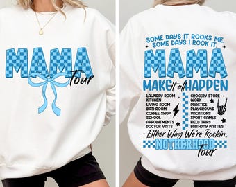 Maternité Tour Coquette Bow Checker PNG, Certains jours, je rock it Png, Funny Mom sarcastique Mama Png, Blue Mom Png, Fête des mères png, Rockin Mama