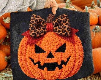 Latch Hook Yarn Crochet pumpkin png, Halloween Jack O’ Lantern png, Ditsy Floral, Girly Autumn png, Checkered bow png, Halloween Png