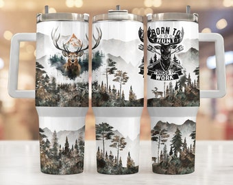 Funny Mens - Deer Hunting, 40oz Tumbler Wrap Sublimation Design Download PNG, Digital File Download, Tumbler Template Hunting Wrap Tumbler