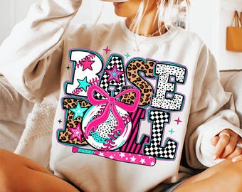 Baseball Coquette Funny Shirt PNG, Preppy Baseball Png, Game Day Baseball Shirt, Baseball Bow Png, Baseball Mama Design, Checkered Baseball