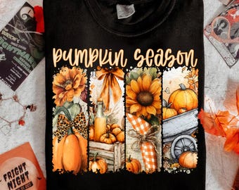 Pumpkin Season Png, Coquette Fall Pumpkin Png, Floral Fall Brushstroke Png, Leopard Autumn Sunflower Shirt Design, Fall Vibes Sublimation