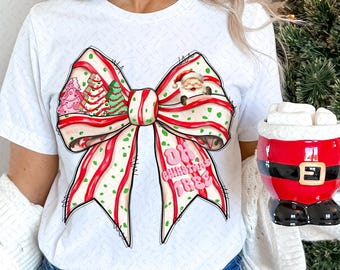 Coquette Christmas Tree Cake Png, Christmas Png, Oh christmas tree Png, Merry Christmas Png, Merry and Bright Png, Christmas Coquette Bow