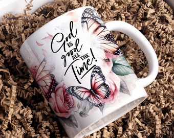 Levendige bloemengod is altijd goed Mok sublimatie, Sublimatie Ontwerpen -11Oz Mok -15Oz Mok PNG Mok Sjablonen - Mok Pers Ontwerpen Wrap