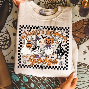 Funny Halloween Goose Png, Just a Spooky Goose Png, Cute Horror Png, Goose Halloween Shirt Png Costumes, Spooky Goose Sublimation Design