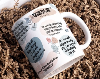Christian Affirmations Bible Affirmation 11oz Mug Sublimation Design PNG File, Bible Verses, Religious Jesus 11oz Mug,Faith Quotes 11oz Mug