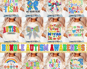 Autism Awareness Coquette Bundle Png, Retro Autism Bow PNG, Autism Mama PNG, Autism Advocate Png, Special Education, Neurodiversity Png