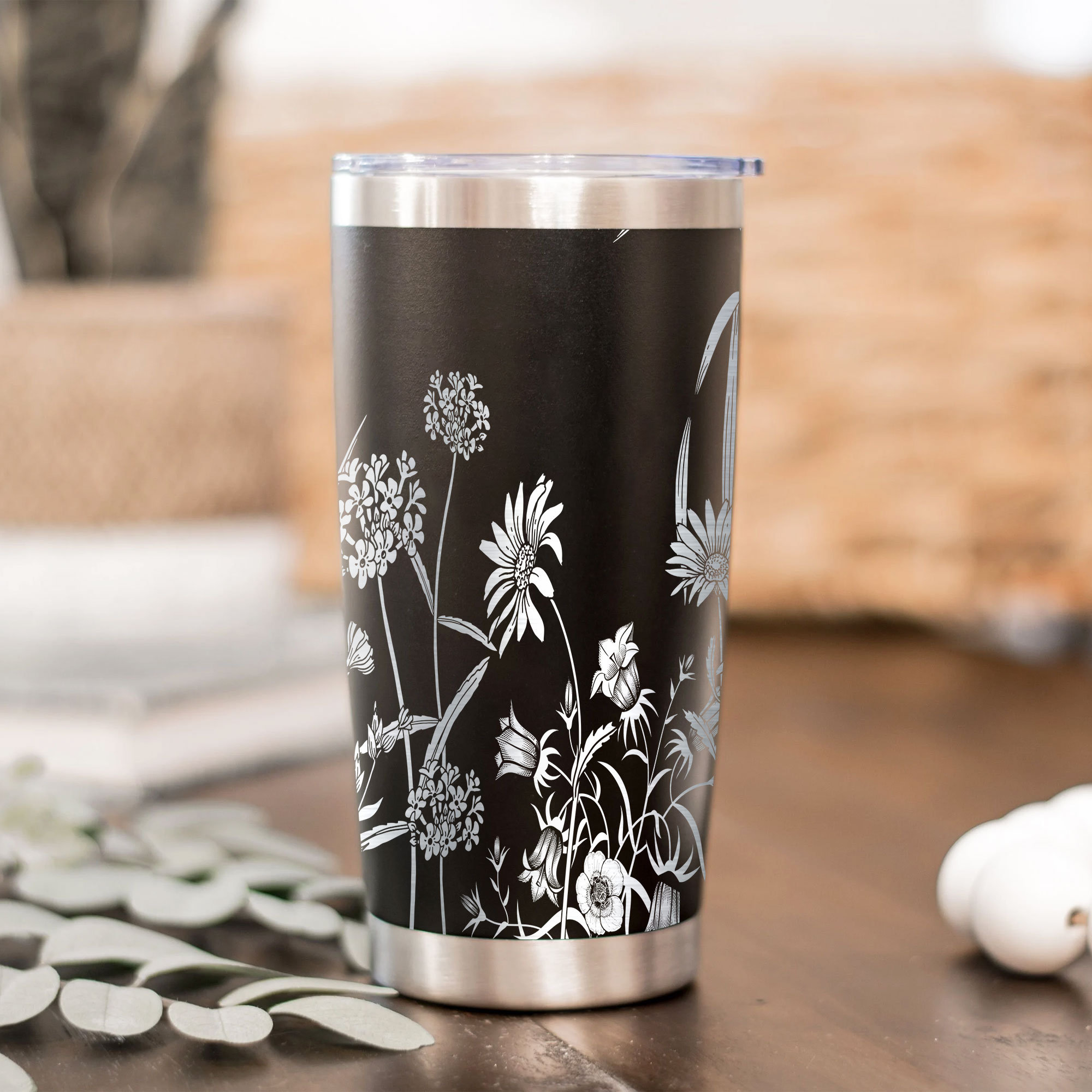 Wildflowers Tumbler Wrap Laser Svg 20oz Laser Engraved Tumbler Wrap ...