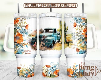 Country Music 40oz Quencher Tumbler Wrap Seamless PNG Tumbler Design ...