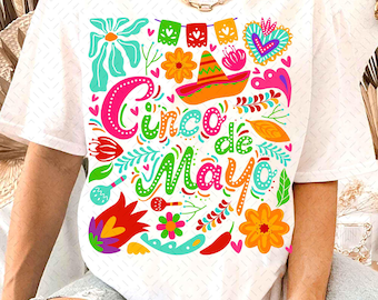 Boho Floral Cinco De Mayo Png, Cinco De Mayo Png, Mexican Png Tequila Png Margarita Sublimation Design Fiesta Png Cinco De Mayo Shirt Design