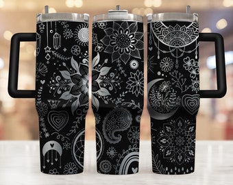 Boho Love Laser Engraved Full Wrap Design for 40oz Tumbler, Digital Download, Seamless Design, SVG For Laser Rotary, Laser Svg For Tumbler