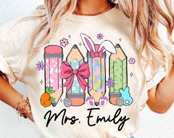 Easter Teacher Pencil Png, Teacher Easter png, Easter Bunny Png, Teacher Life Png, Hoppy Teacher Easter Png, Easter png, Easter Bunny Png