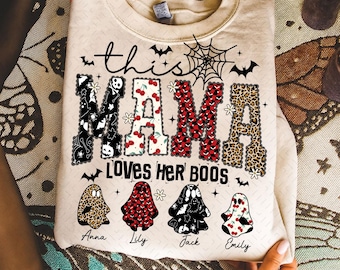 Dentelle gothique cette maman aime ses huées PNG, maman Halloween png, Spooky Mama png, fantôme d'Halloween png, png personnalisé Halloween Mama, fichier numérique