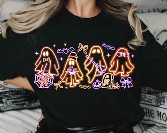 Coquette Halloween Neon Png, Halloween Ghost Neon png, Halloween Mama Png, Spooky Season Png, Social Club Png, Girly Coquette Bow Png