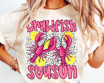 Pink Crawfish Season Preppy png, Crawfish Png, Crawfish Preppy png, Preppy png, Crawfish Sublimation design, Crawfish png files
