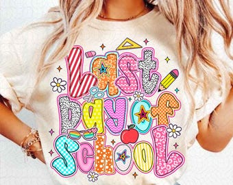 Last day of School Png, Preppy Teacher School png, Summer Teacher png, Teacher png, Teacher Appreciation Png, School png, Kids summer break