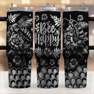 Honey Bee Tumbler Wrap Laser Svg 40oz Laser Engraved Honeycomb Tumbler Wrap Laser Engraving Svg Floral 40 oz Tumbler Laser File Svg Design